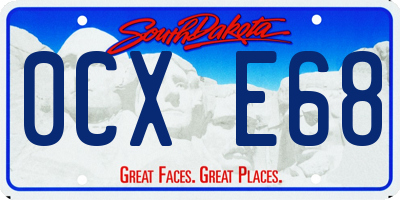 SD license plate 0CXE68