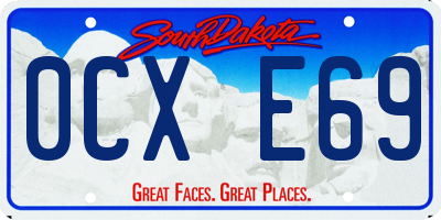 SD license plate 0CXE69