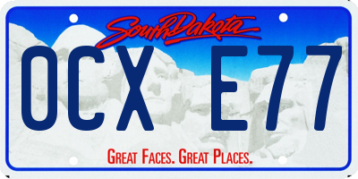 SD license plate 0CXE77