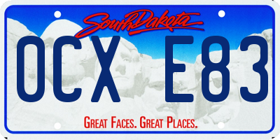SD license plate 0CXE83