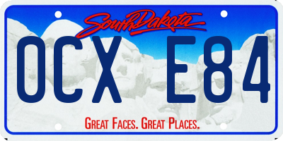 SD license plate 0CXE84