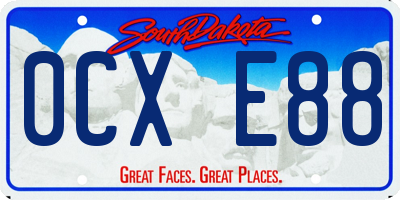 SD license plate 0CXE88