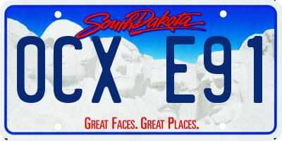 SD license plate 0CXE91