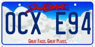 SD license plate 0CXE94