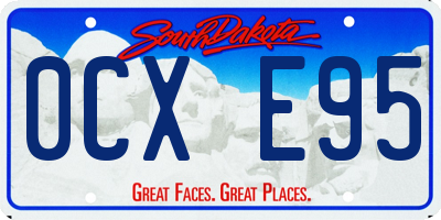 SD license plate 0CXE95