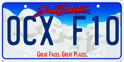 SD license plate 0CXF10