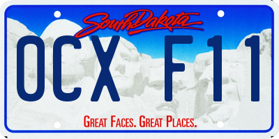 SD license plate 0CXF11