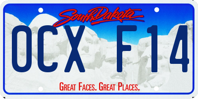 SD license plate 0CXF14