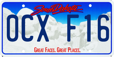 SD license plate 0CXF16