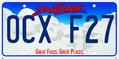 SD license plate 0CXF27
