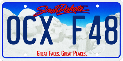 SD license plate 0CXF48