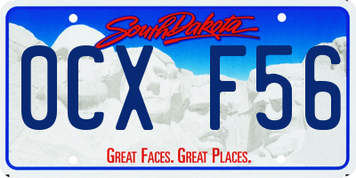 SD license plate 0CXF56