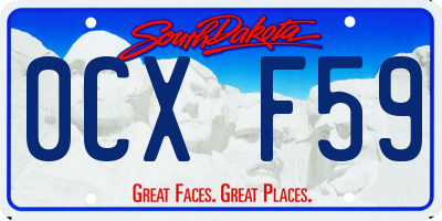 SD license plate 0CXF59