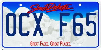 SD license plate 0CXF65