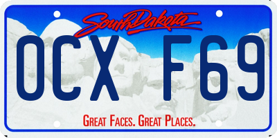 SD license plate 0CXF69