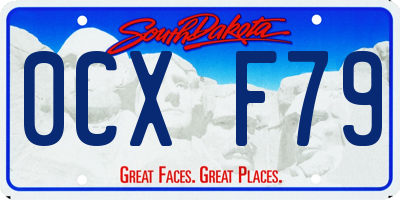 SD license plate 0CXF79