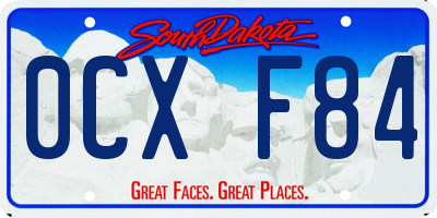 SD license plate 0CXF84