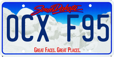 SD license plate 0CXF95