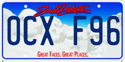 SD license plate 0CXF96
