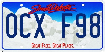 SD license plate 0CXF98