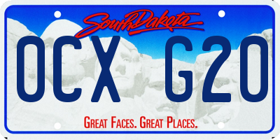 SD license plate 0CXG20