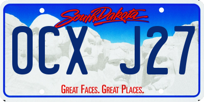 SD license plate 0CXJ27