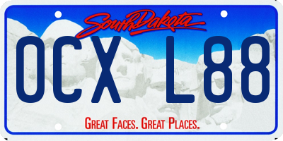 SD license plate 0CXL88