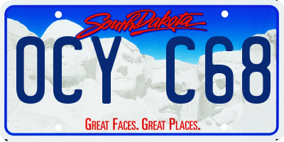 SD license plate 0CYC68