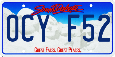 SD license plate 0CYF52