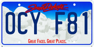 SD license plate 0CYF81