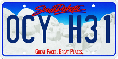 SD license plate 0CYH31