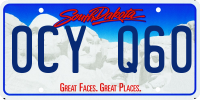 SD license plate 0CYQ60