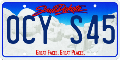 SD license plate 0CYS45