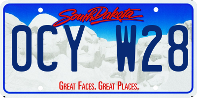 SD license plate 0CYW28
