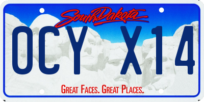 SD license plate 0CYX14