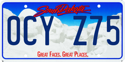 SD license plate 0CYZ75