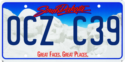 SD license plate 0CZC39