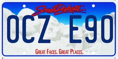 SD license plate 0CZE90