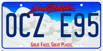 SD license plate 0CZE95