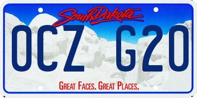 SD license plate 0CZG20