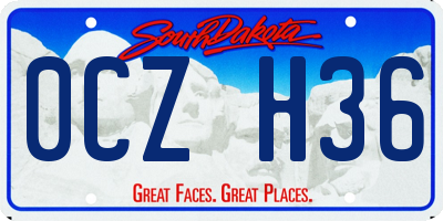 SD license plate 0CZH36