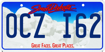 SD license plate 0CZI62