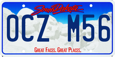 SD license plate 0CZM56