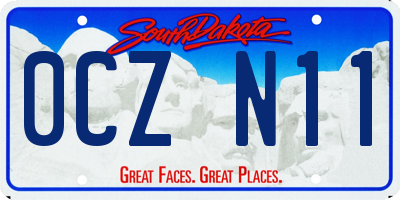SD license plate 0CZN11