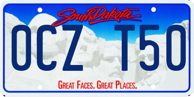 SD license plate 0CZT50