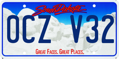 SD license plate 0CZV32