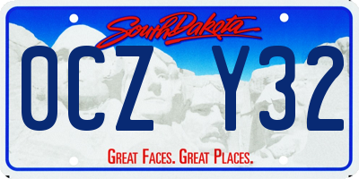 SD license plate 0CZY32