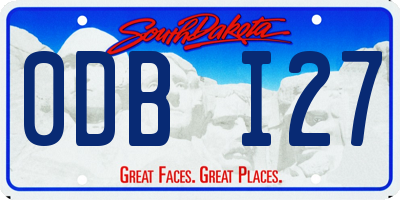 SD license plate 0DBI27