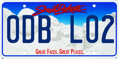 SD license plate 0DBL02