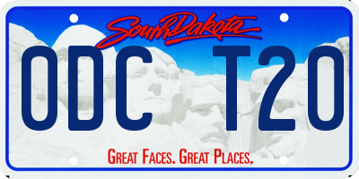 SD license plate 0DCT20